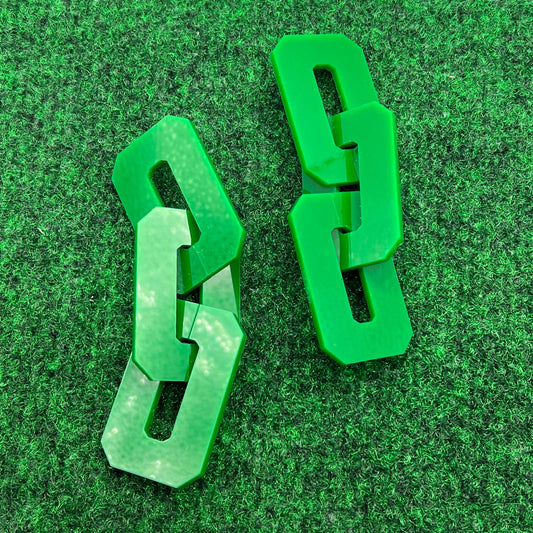 Convertible Chain Link Earrings - Green