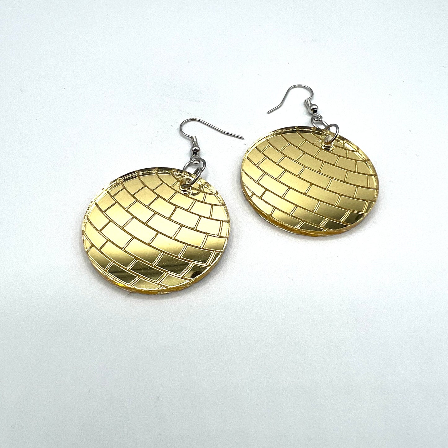Disco Ball Earrings - Gold