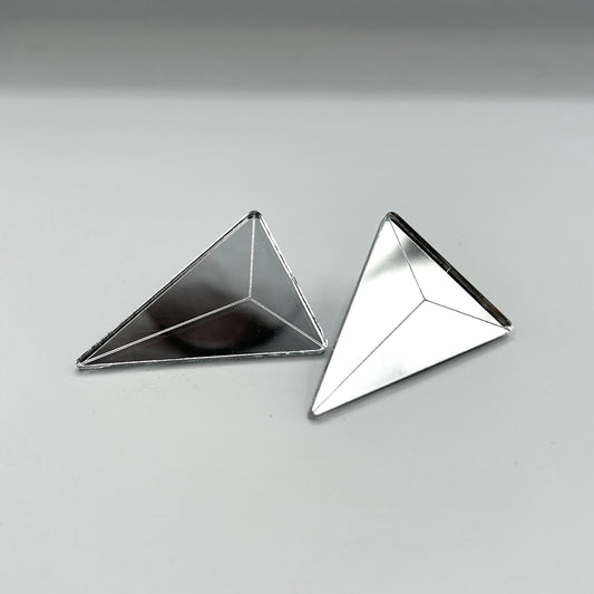 80s Spike Earrings - Silver