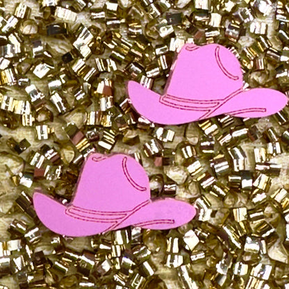Cowboy Stud Earrings - Pink