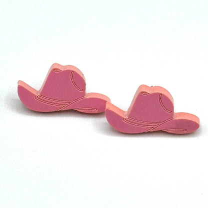 Cowboy Stud Earrings - Pink