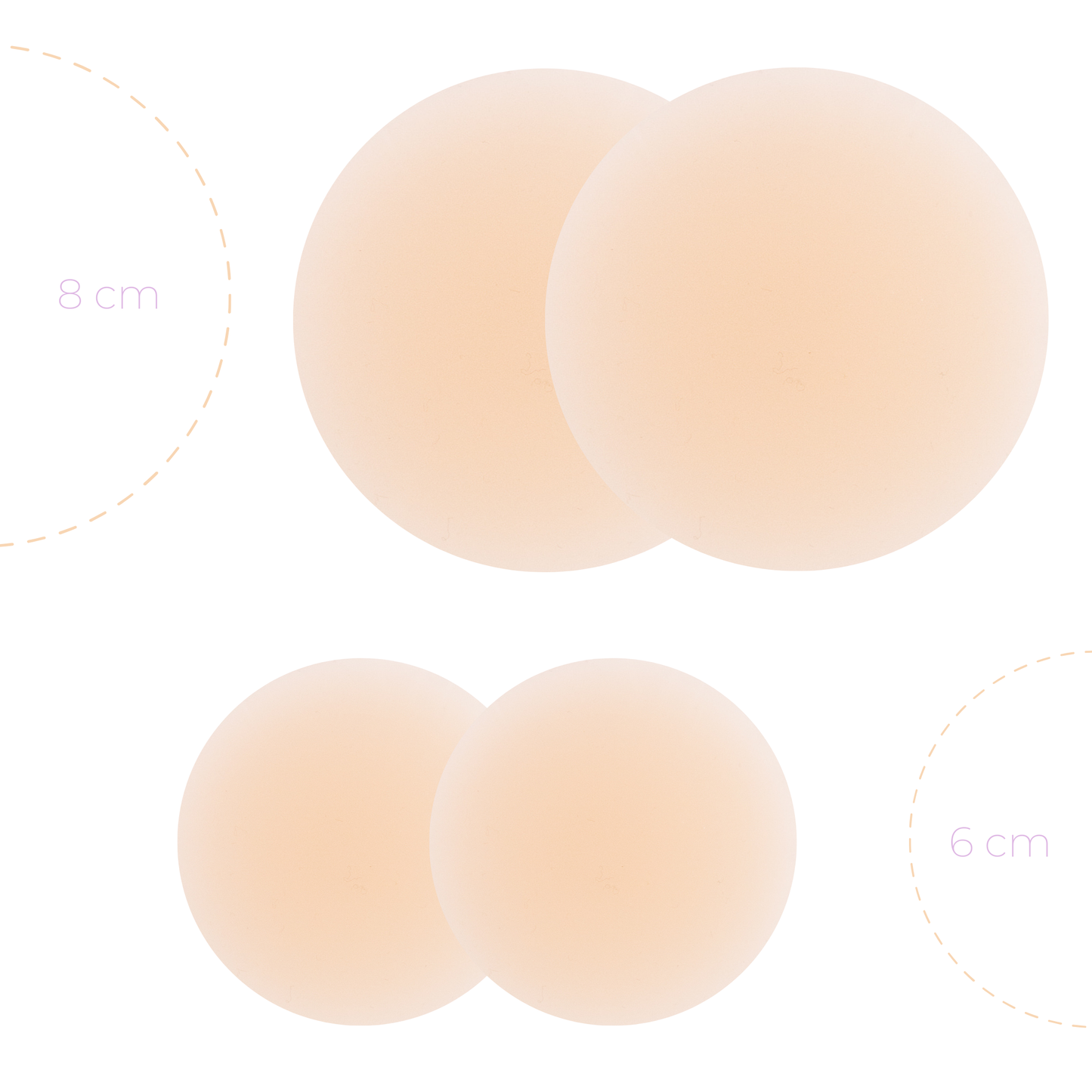 6cm Boob-eez Headlight Hiders - Light Tint Nipple Covers
