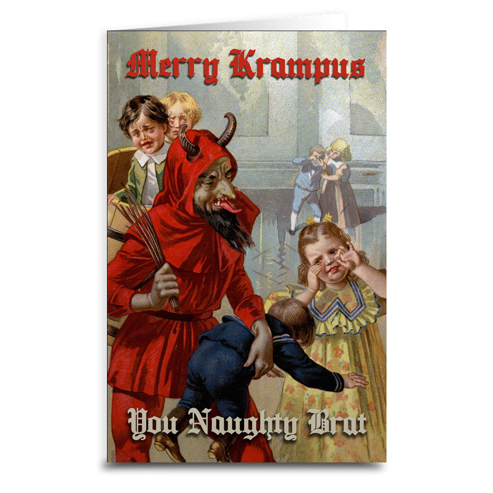 Merry Krampus You Naughty Brat Greeting Card