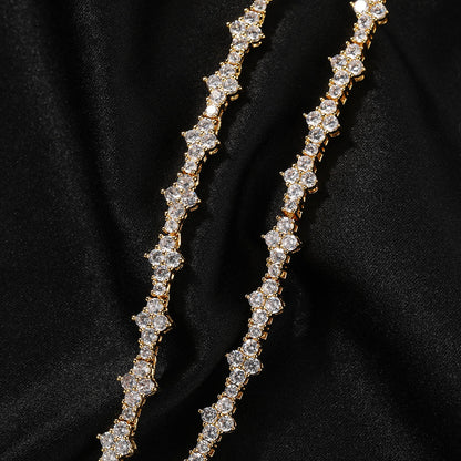mens gold chain airplane tennis necklace