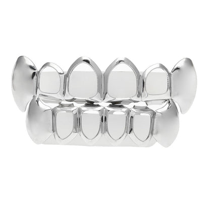 Hip-hop polished braces with gold electroplating