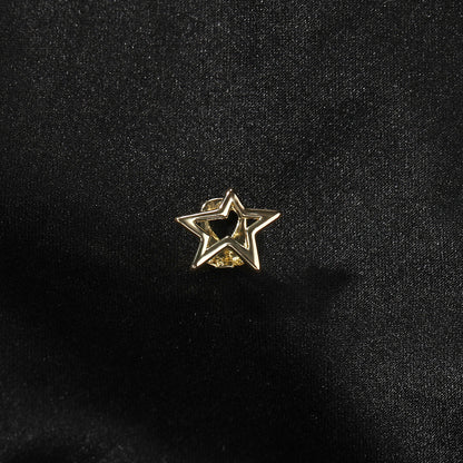 Hip-hop niche design hollow five-pointed star braces