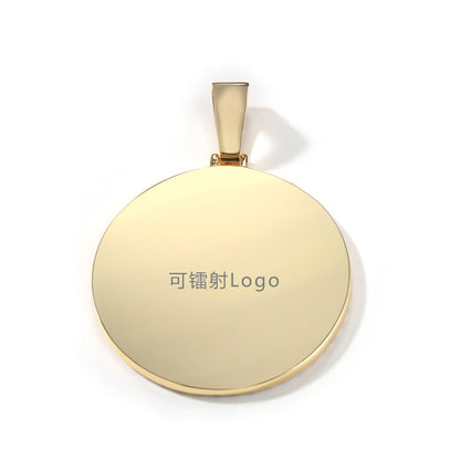 Hip Hop XL large round DIY pendant necklace