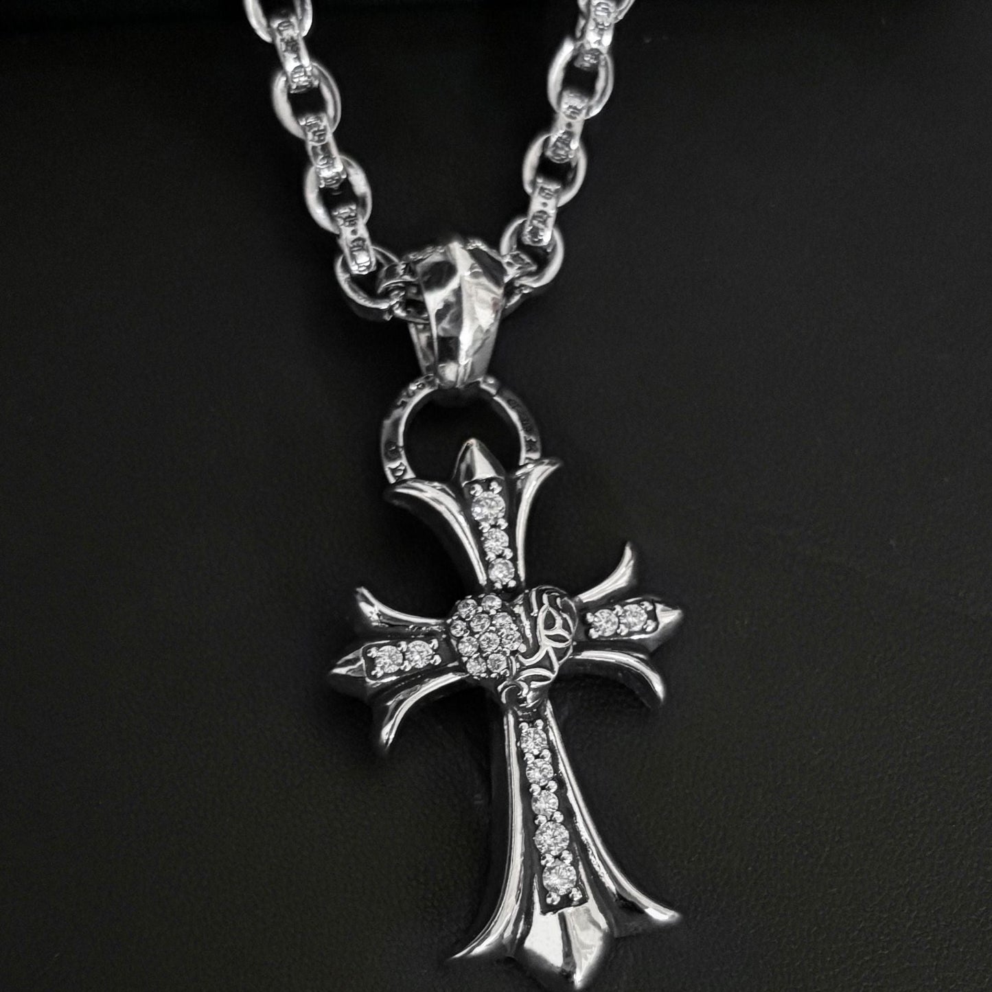 cross love letter chain necklace