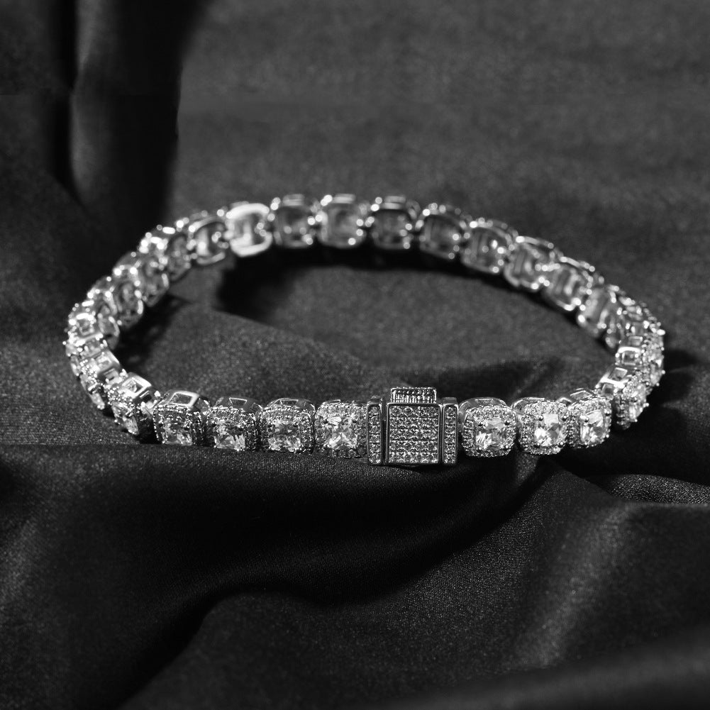 Iced Out Tennis Chain Cubic Zirconia CZ Hip Hop Necklace
