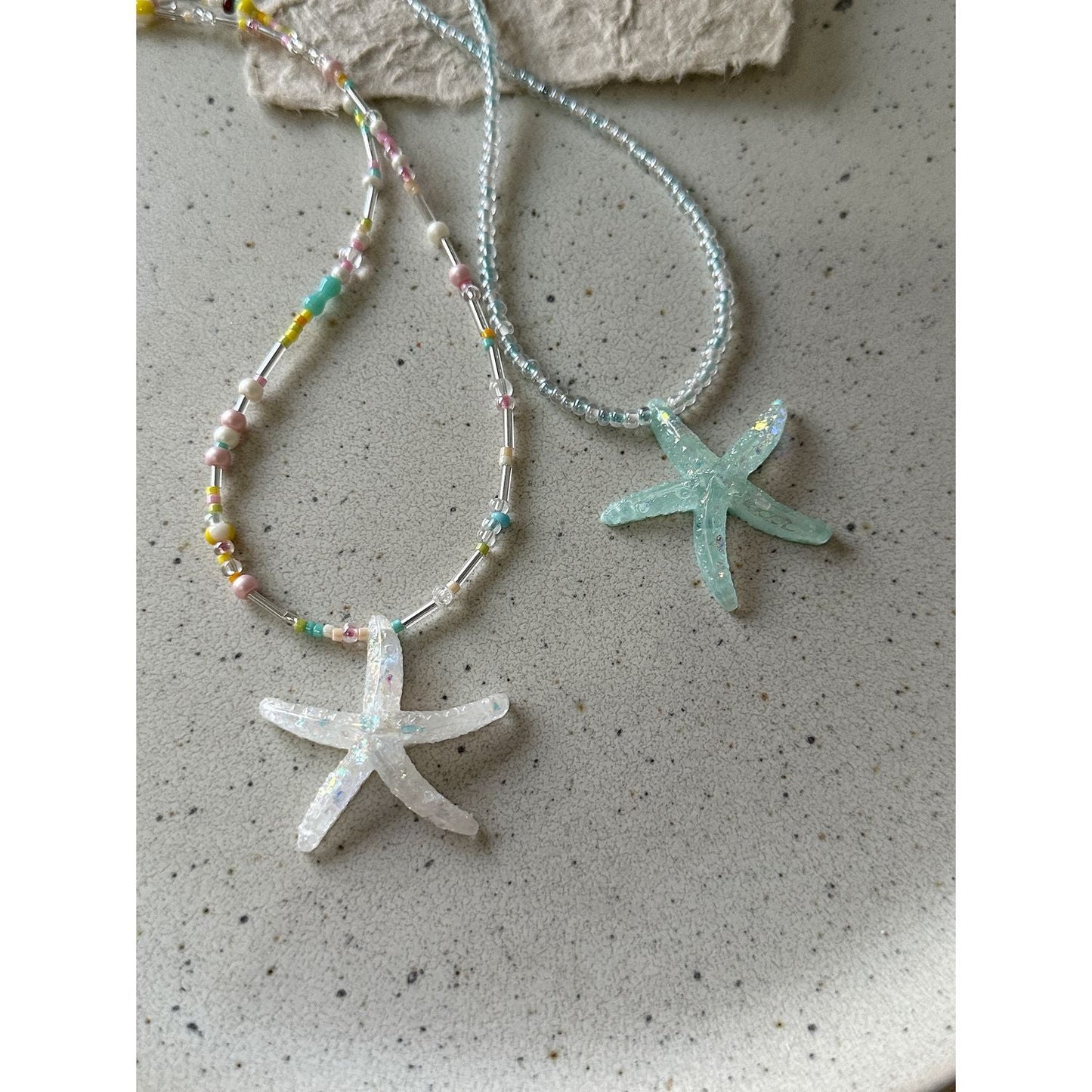 starfish necklace fresh dopamine color necklace