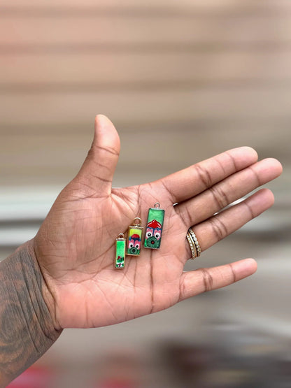 Mini Hand-Painted Phillies Phanatic Pendant Necklace