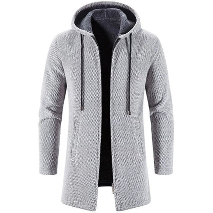 Cashmere Men's Cardigan Chenille Outer Sweater Coat Windbreaker