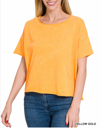 Yellow Gold - Washed Tee Top