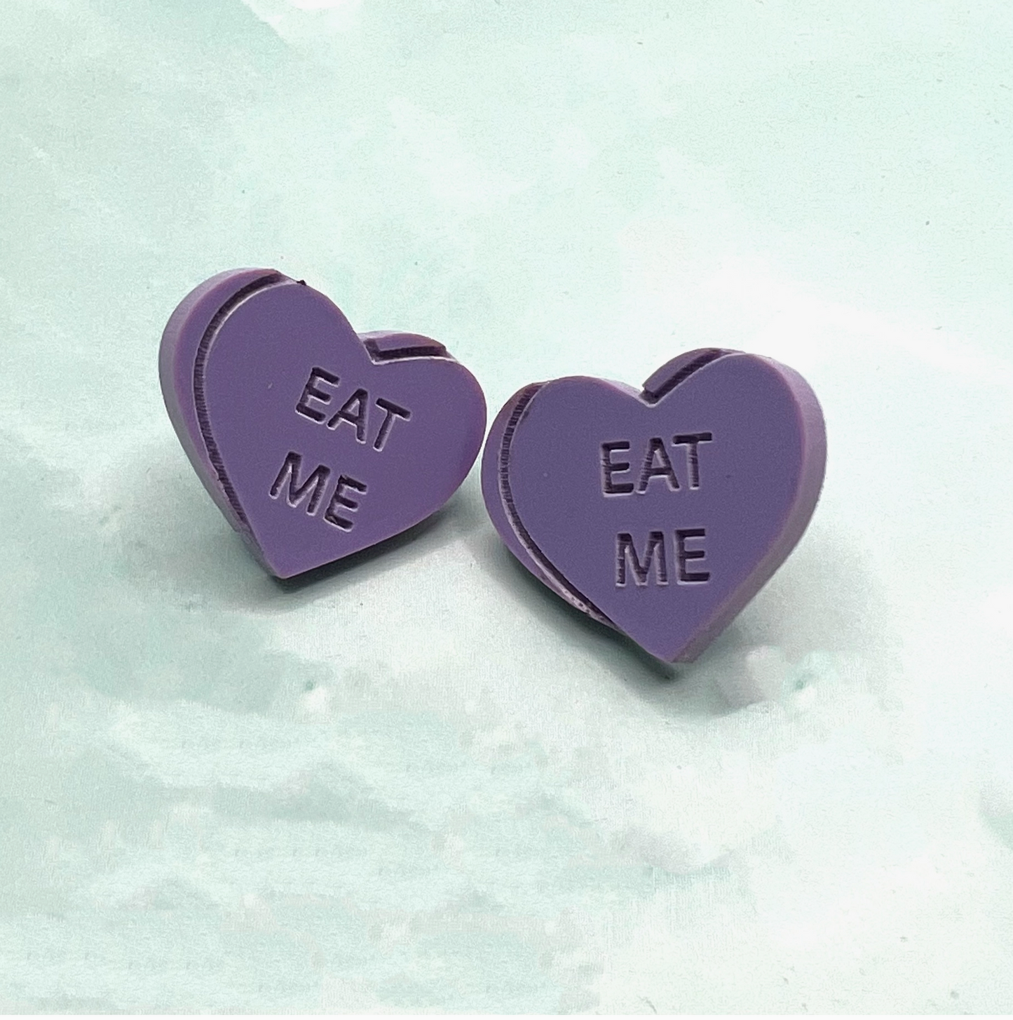 Heart Candy EAT ME Studs (Multicolor)