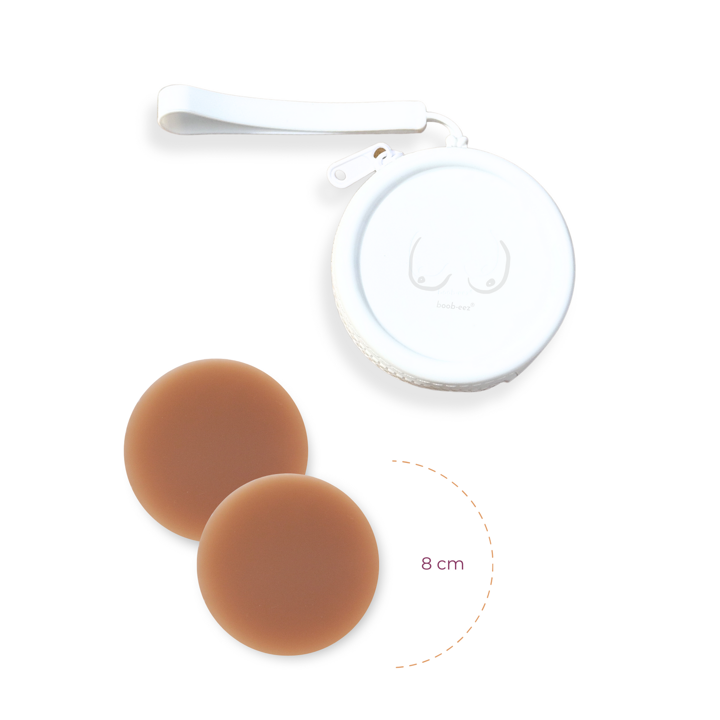 Limited Edition Deluxe Duo in White - Dark Nude Nipple Covers