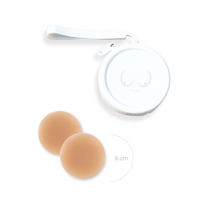 Limited Edition Deluxe Duo in White - Dark Nude Nipple Covers