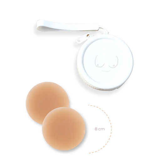 Limited Edition Deluxe Duo in White - Medium Nude Nipple Covers