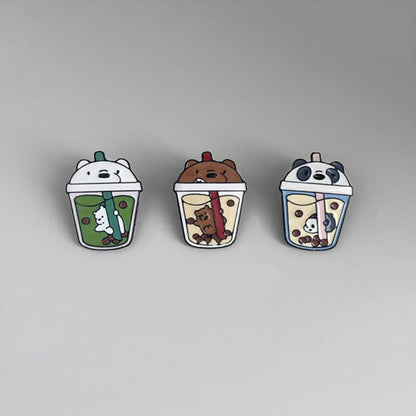 Fun Boba Drink Enamel Pin – Cup Shaped Pin for Collectors