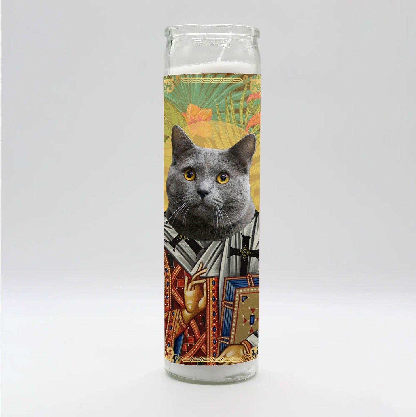 Saint Chartreux Cat Candle