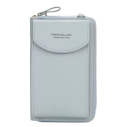 Elegance On-The-Go – Luxe PU Leather Crossbody Shoulder Bag with Phone & Card Organizer