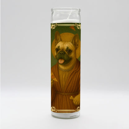 Saint French Renaissance Dog Candle