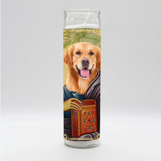 Saint Golden Dog Candle