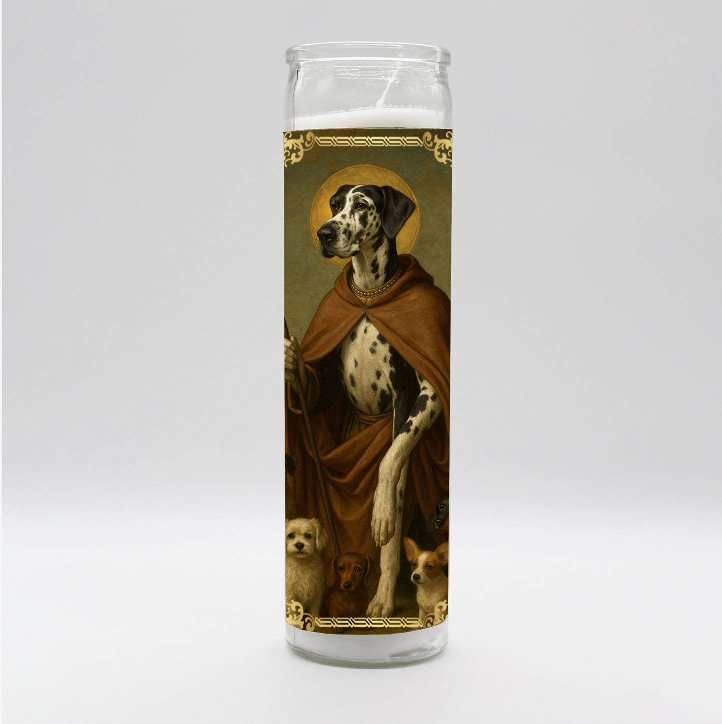 Saint Great Dane Renaissance Dog Candle