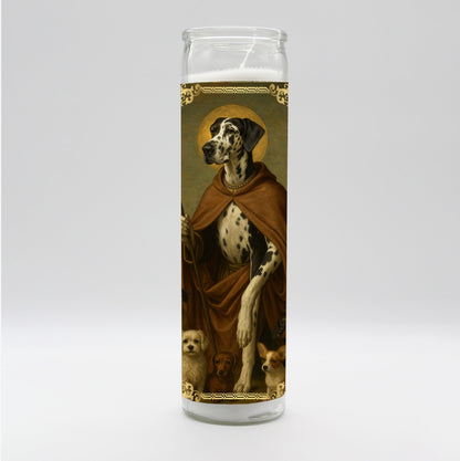 Saint Great Dane Renaissance Dog Candle