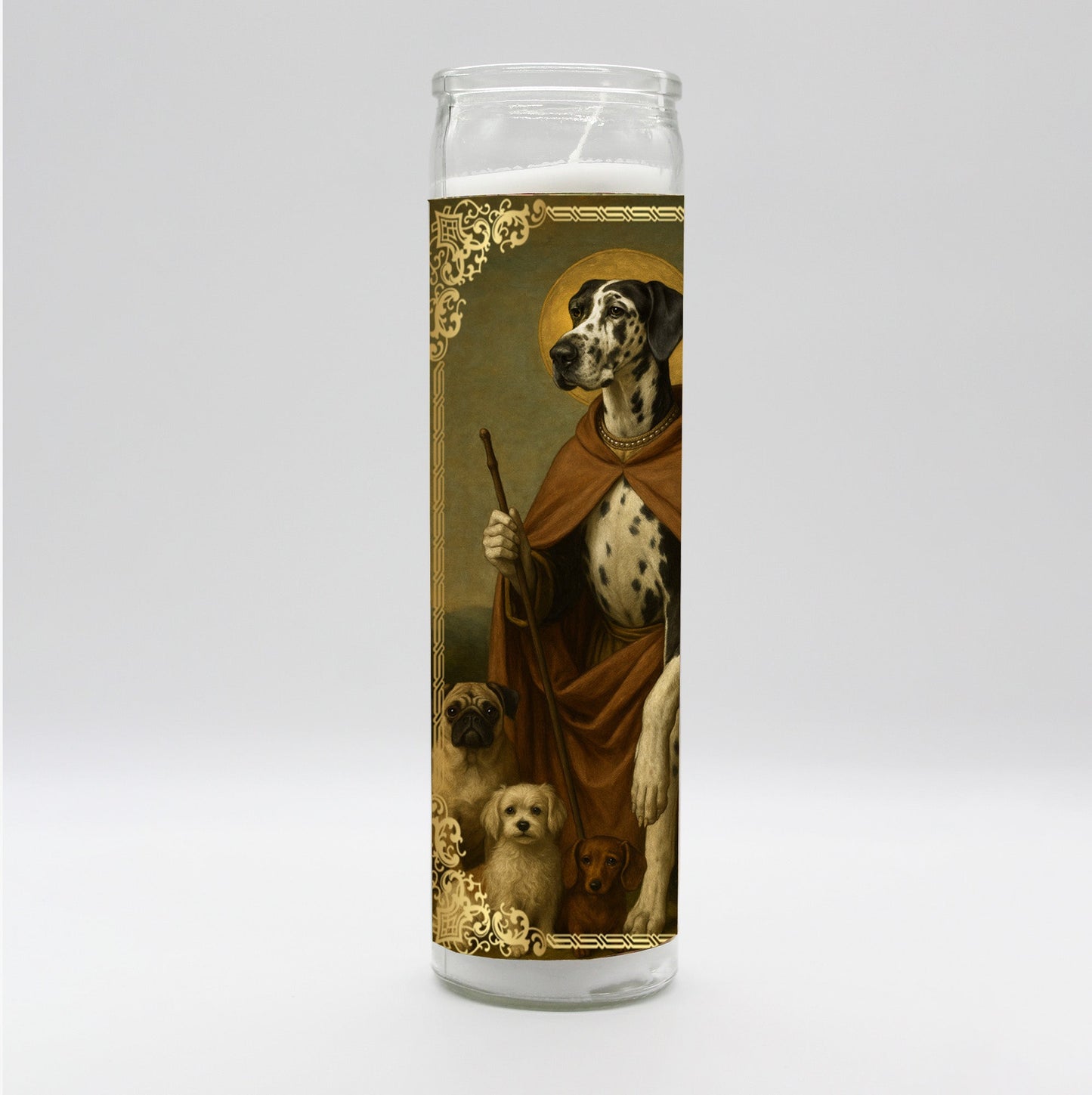 Saint Great Dane Renaissance Dog Candle