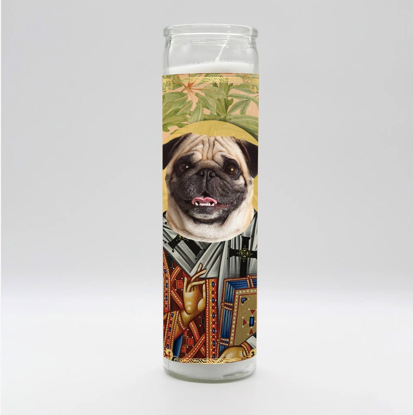 Saint Pug Dog Candle