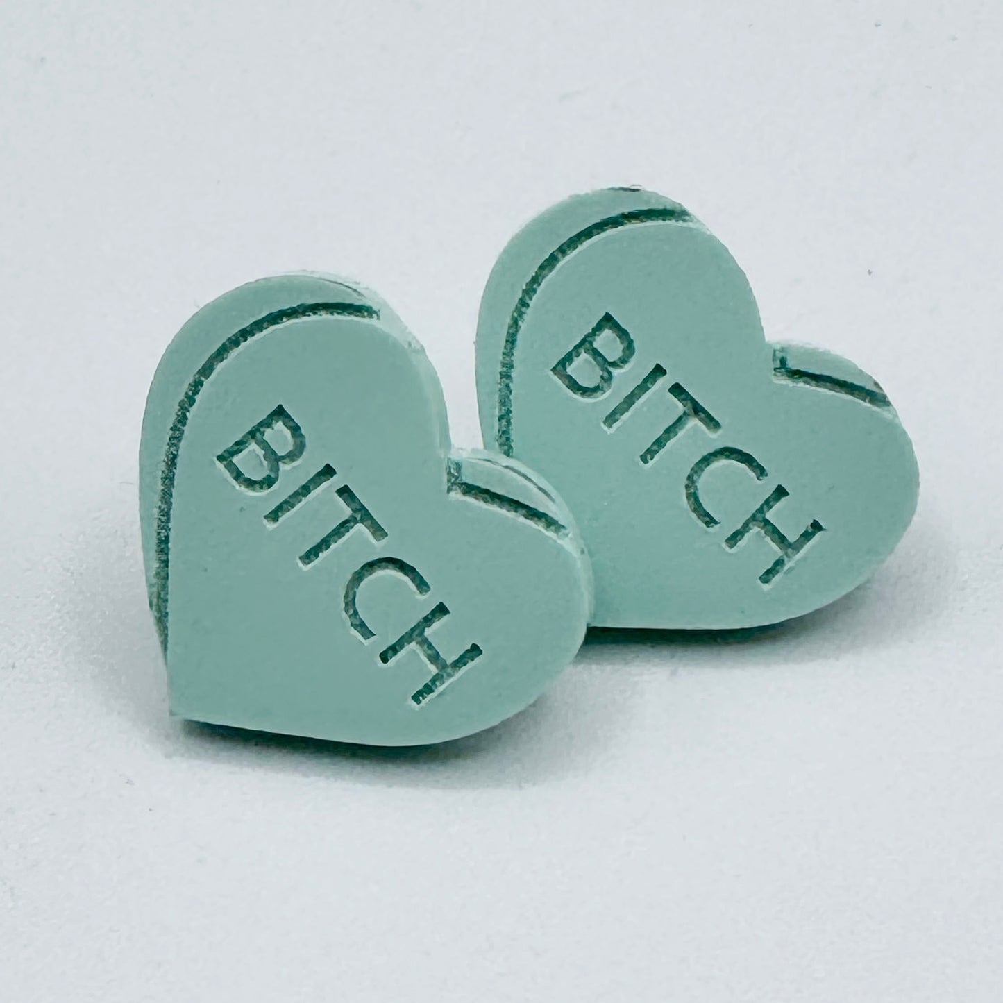 Heart Candy BITCH Studs (Multicolor)