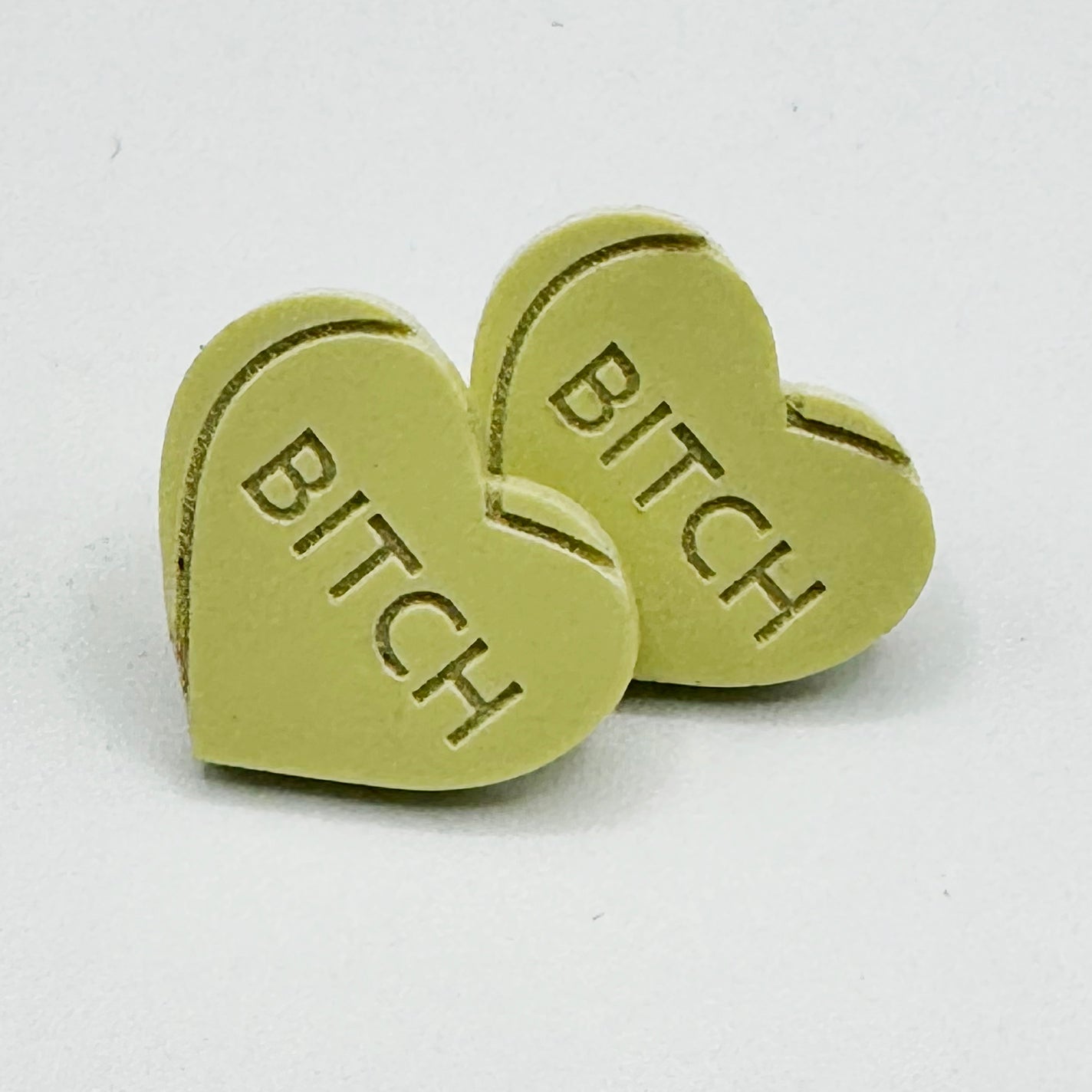 Heart Candy BITCH Studs (Multicolor)