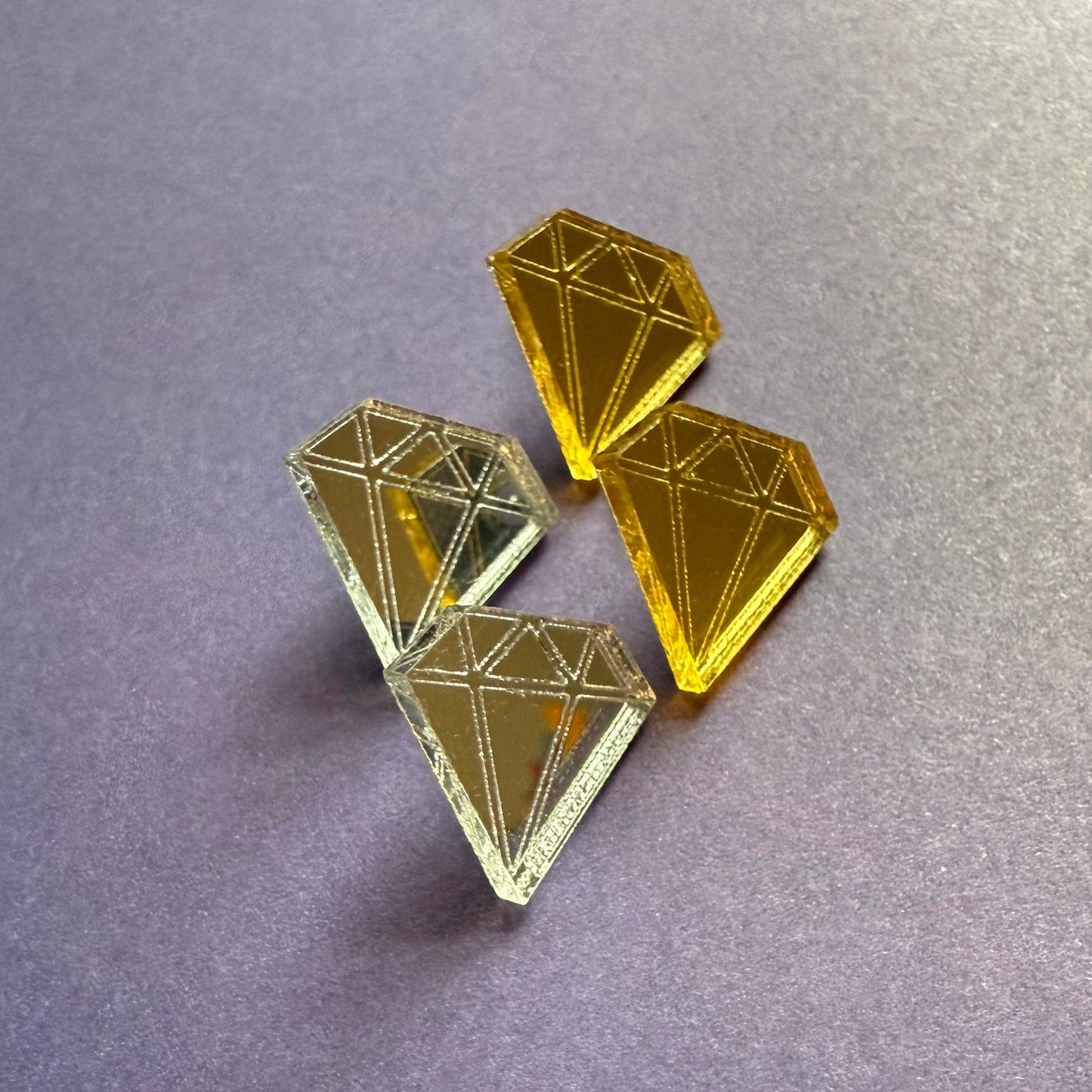 Diamond Design Stud Earrings
