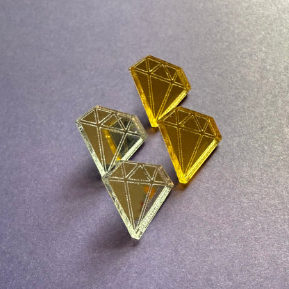 Diamond Design Stud Earrings