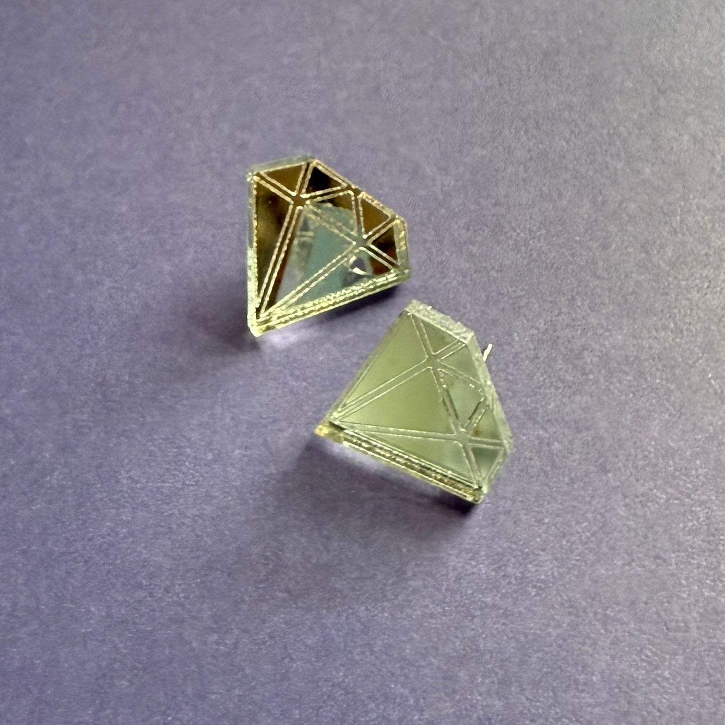 Diamond Design Stud Earrings