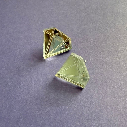Diamond Design Stud Earrings