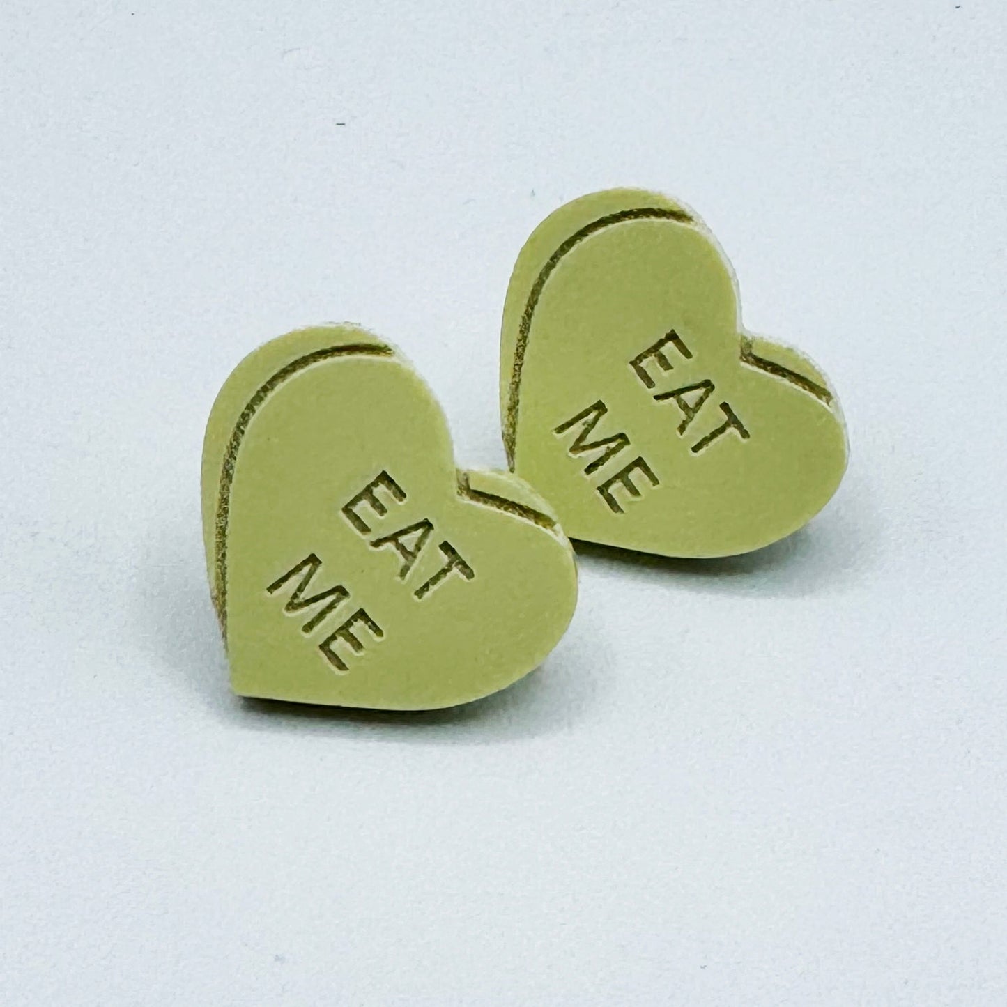 Heart Candy EAT ME Studs (Multicolor)