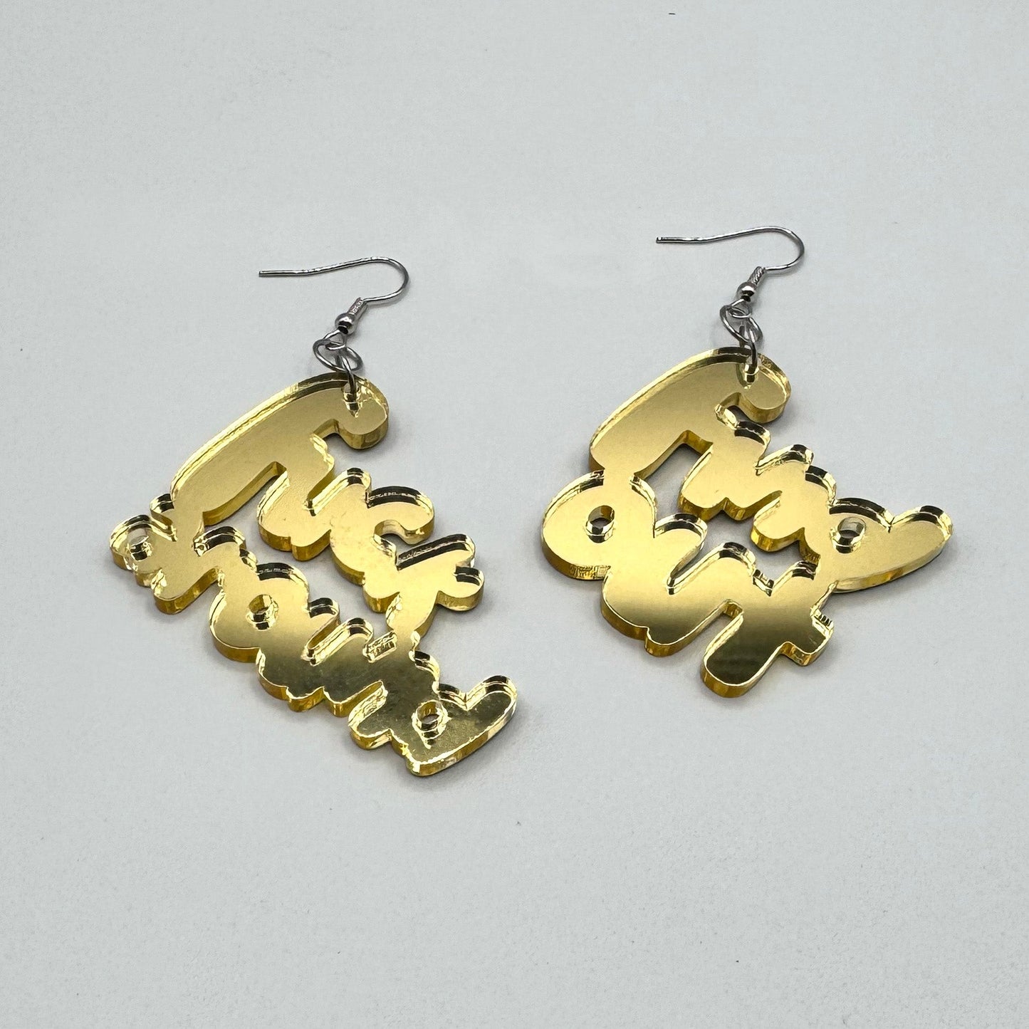 F*ck Around Find Out Earrings - Gold