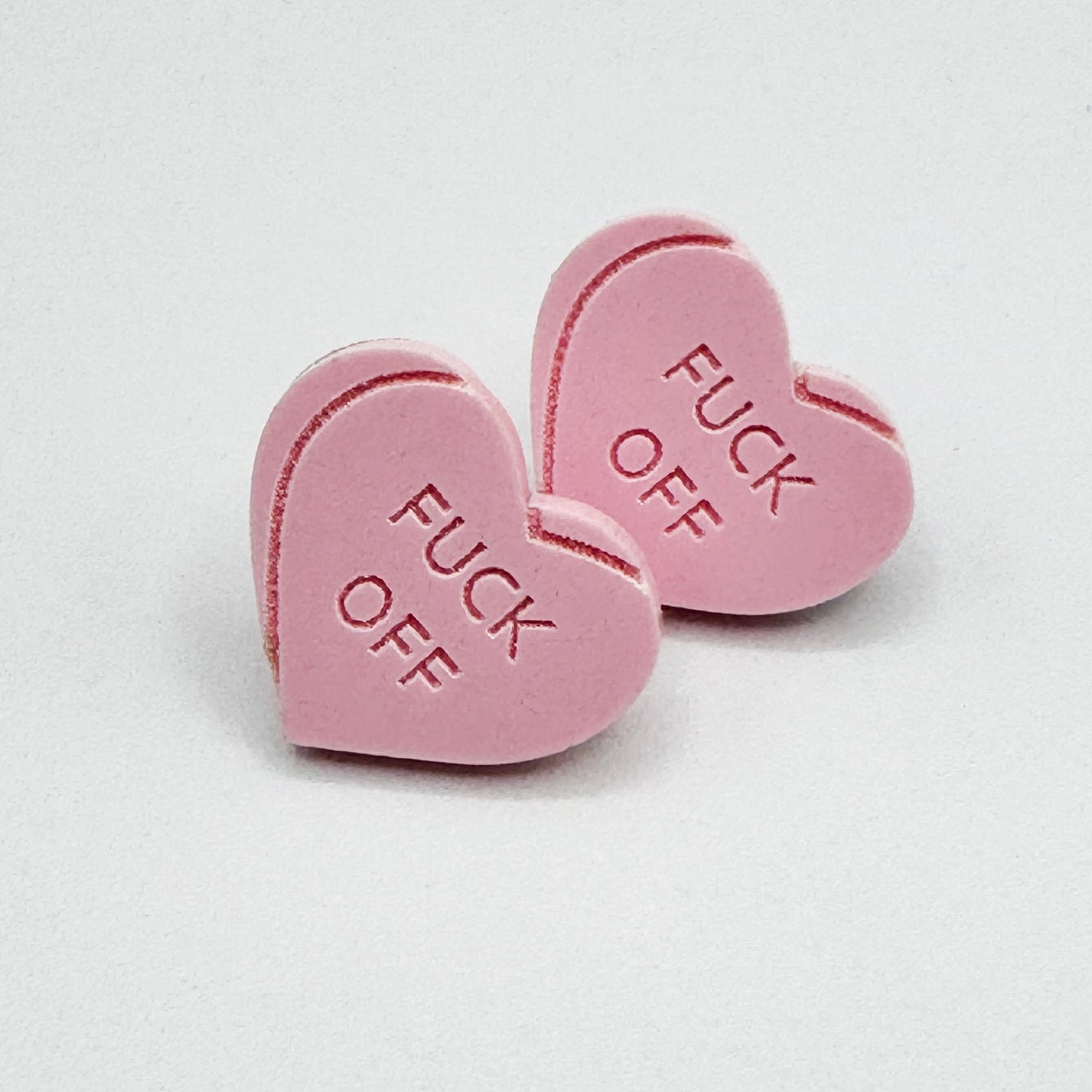 Heart Candy F*CK OFF Studs (Multicolor)