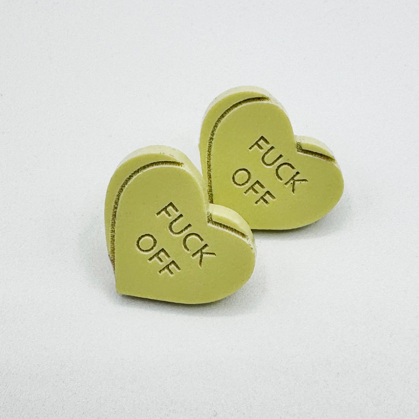 Heart Candy F*CK OFF Studs (Multicolor)
