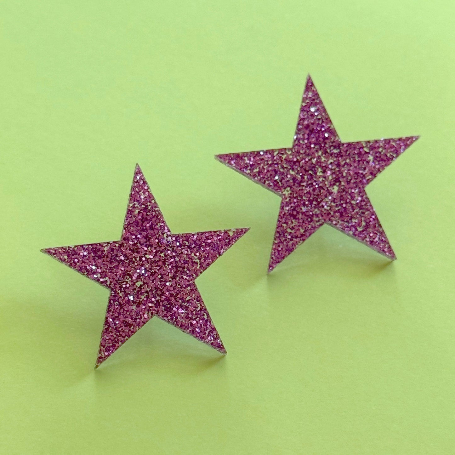 Glitter Star Stud Earrings