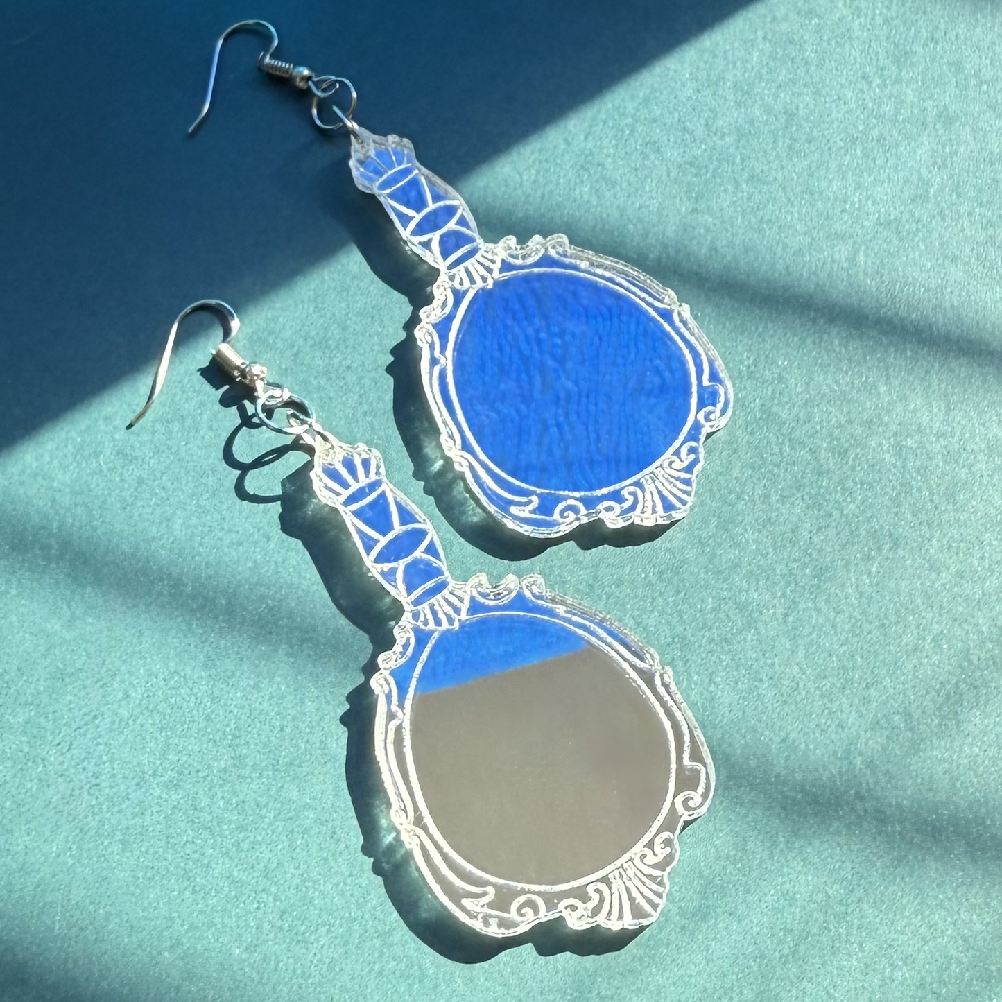 Hand Mirror Drop Earrings