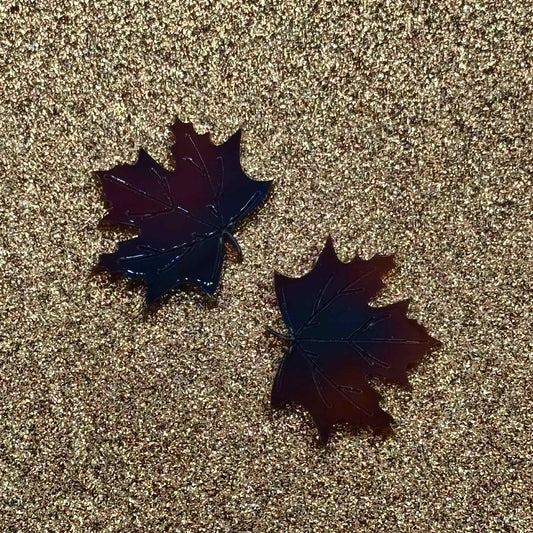 Leaf Tortoise Stud Earrings