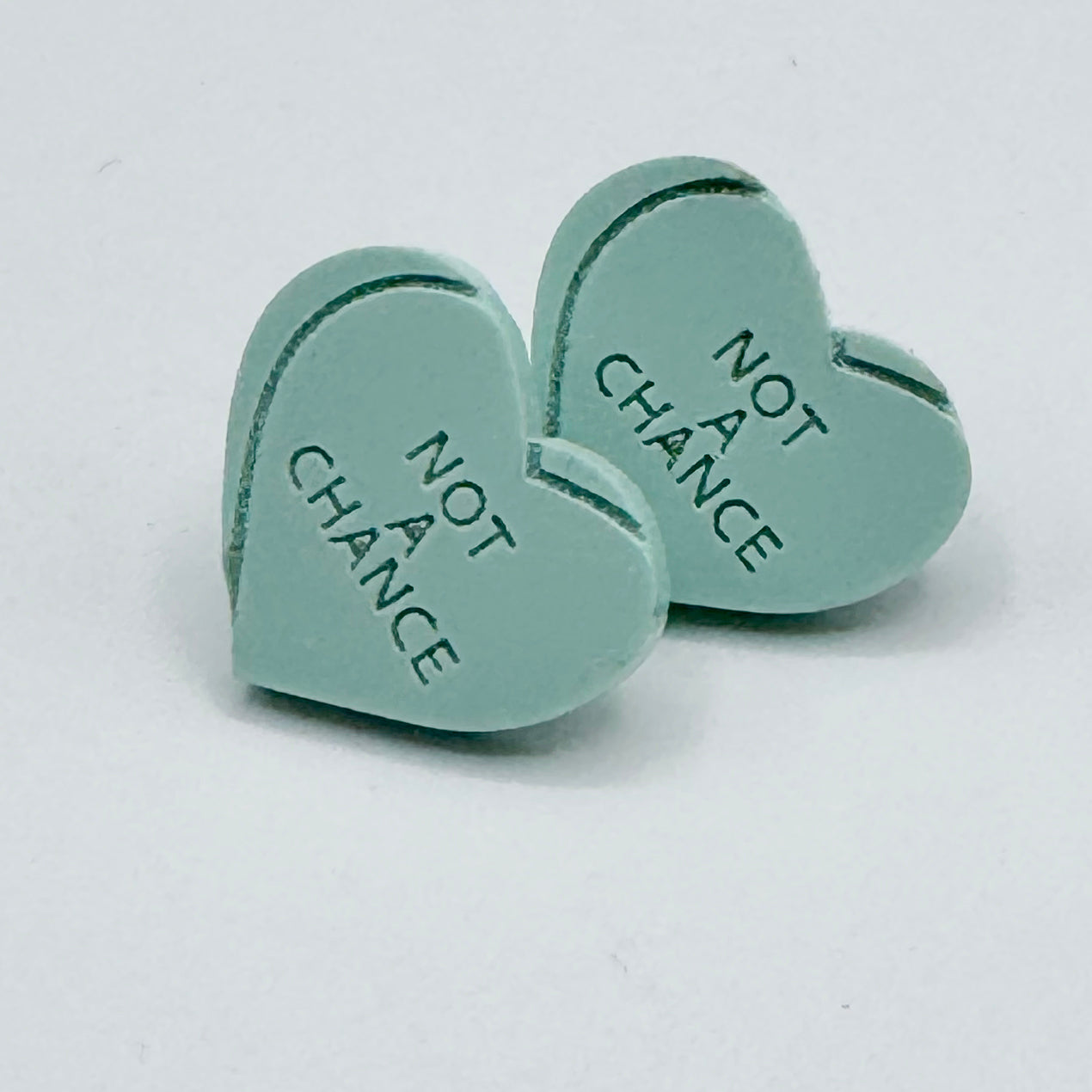 Heart Candy NOT A CHANCE Studs (Multicolor)