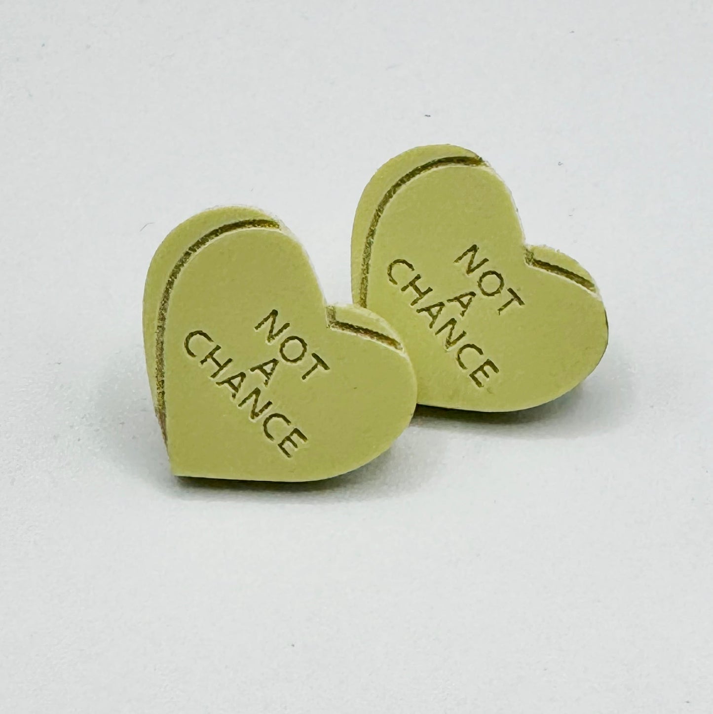 Heart Candy NOT A CHANCE Studs (Multicolor)