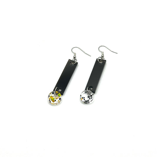 Dangle Bar Confetti Earrings