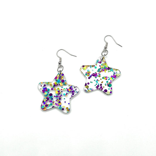Star Confetti Dangle Earrings