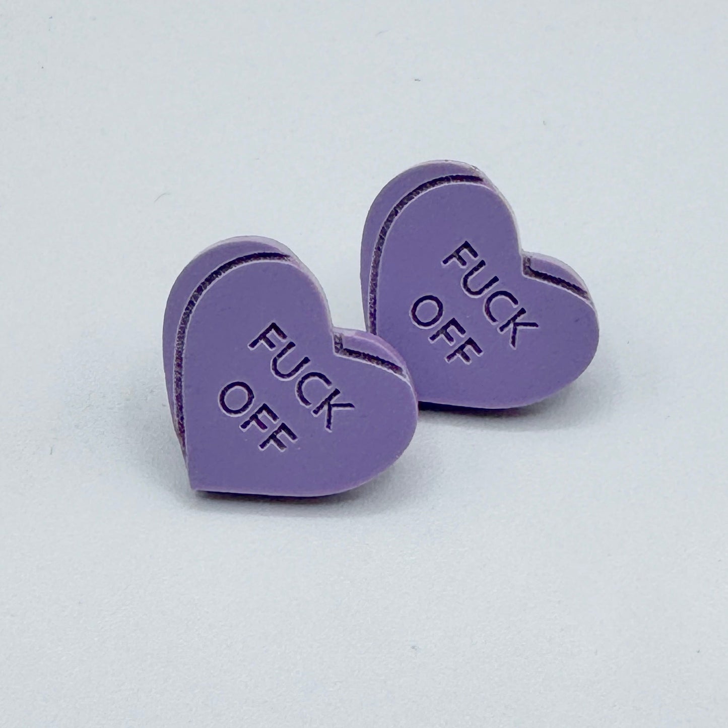 Heart Candy F*CK OFF Studs (Multicolor)