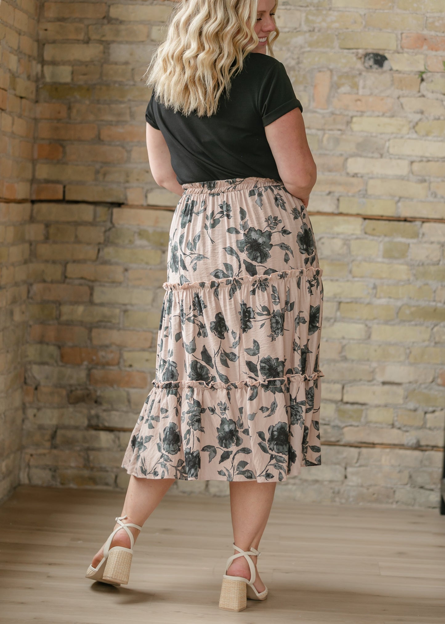 Giana Ruffle Tiered Midi Skirt - FINAL SALE