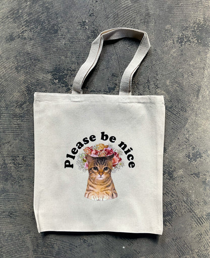 Please Be Nice Tote Bag (Clearance)